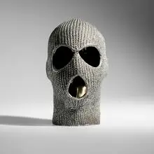 Charles Lutz, Mask I, 2012, cast and polished stainless steel
