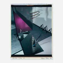 Barbara Kasten, Construct PC/2-A, 1981, unique large-format Polaroid Polacolor print