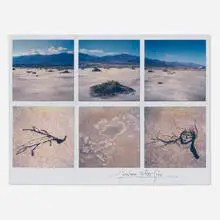 Death Valley by Lucien Clergue, 1982, unique Polaroid SX-70 print collage, sold Jun 2025