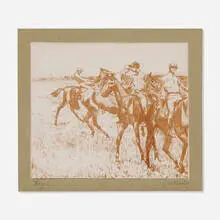 Edgar Degas and George W. Thornley, Le jockey (from the Quinze lithographies series), lithograph on cream Chine appliqué