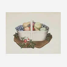 Grant Wood, Fruits, 1939, lithograph with hand-coloring