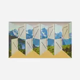Patrick Hughes, Indoors, 2000, three-dimensional lithographic construction with hand-coloring in Plexiglas box