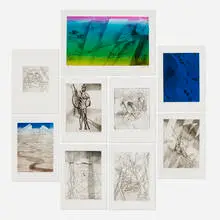 Stanley William Hayter, Death of Hektor, 1979, engraving (three in colors) on Crisbrook J Green