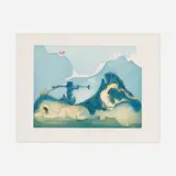 Dorothea Tanning, Untitled (from the Bonjour Max Ernst portfolio), 1976, etching and aquatint in colors
