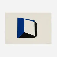 Blue and Black Frame by Beverly Pepper, 1968, collage on paper, sold Jul 2023