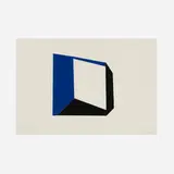 Beverly Pepper, Blue and Black Frame, 1968, collage on paper