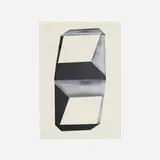 Beverly Pepper, Double Vertical Silver and Black, 1968, collage on paper