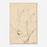 Rudolf Bauer, Female Nude, c. 1915, lithograph