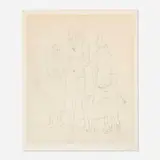 Pablo Picasso, Famille des saltimbanques, 1950, soft ground etching with Chine collé to Japon paper