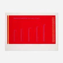 David Diao, Barnett Newman: Chronology of Work (from the Olive Press Portfolio II: 1992-1993), 1992, screenprint in colors