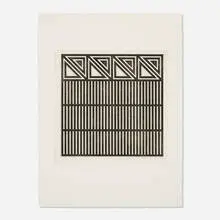 Multi Case: B by Gordon House, 1970, etching and aquatint, sold Jul 2023