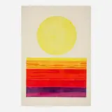 John Patrick Garufi, Sunrise, 1973, aquatint in colors