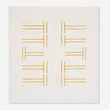Kim Lim, Jaune foncé aquatint, 1972, etching in colors on paper