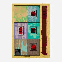 Barrio by Ronald B. Kitaj, 1967, screenprint in colors on yellow Tatsumaki paper, sold Jul 2023