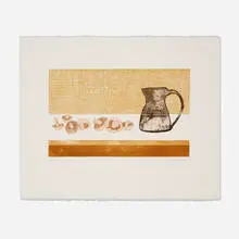 Tessa Beaver, Mushrooms, 2002, etching and aquatint in colors