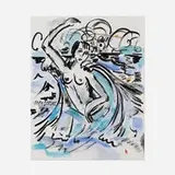 Mira Dancy, Surge Blues, 2013, ink and acrylic on paper