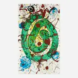 Sam Francis, For the Blue Sons of the Air, 1990, screenprint in colors on PTI Supra