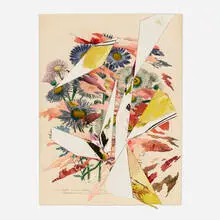 Wardell Milan, Untitled (Flower), 2010, archival inkjet print with collage and oil