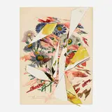 Wardell Milan, Untitled (Flower), 2010, archival inkjet print with collage and oil