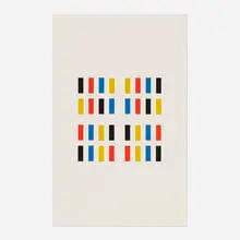 Xylophone by Aurélie Nemours, 1991, screenprint in colors, sold Aug 2023