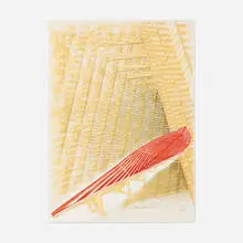 Robert Stackhouse, Red Deck + Passage Structure, 1987, lithograph in colors