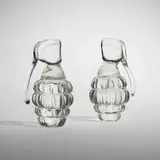 Kristin Oppenheim, Glass Grenades, 1991, molded glass