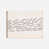 Richard Artschwager, Basket, Table, Door, Window, Mirror, Rug: 53 Drawings (with original artist's doodle)