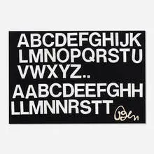 Ben Vautier, Art-ABC magnet, 1984, magnet letters, painted steel, printed paper