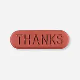 Allan McCollum, Thanks (Visible Marker) (from the Visible Markers series)