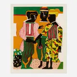 Romare Bearden, Conjunction, 1979, lithograph in colors on Arches