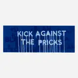 Mel Bochner, Kick Against the Pricks, 2018, screenprint in colors on metallic paper
