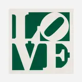 Robert Indiana, Green Peace Love, 1994, screenprint in colors on BFK Rives