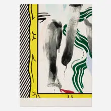 Roy Lichtenstein, Against Apartheid, 1982, screenprint in colors on Arches