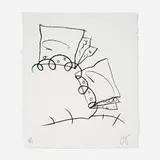 Claes Oldenburg, Notebook Torn in Half (State II), 1997, lithograph