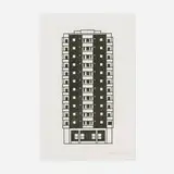 Apartment 9 by Julian Opie, 2021, woodcut on Somerset Velvet, sold Aug 2023