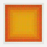 Let It Be Orange by Julian Stanczak, 1981, screenprint in colors, sold Aug 2023
