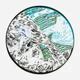 Frank Stella, Swan Engraving, Circle II, State I, 1983, etching in colors with relief printing on TGL handmade