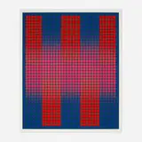 Trespass by Julian Stanczak, 1979, screenprint in colors, sold Aug 2023