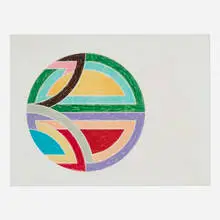 Sinjerli Variation I by Frank Stella, 1977, offset lithograph and screenprint in colors on Arches Cover, sold Aug 2023
