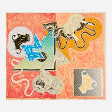 Frank Stella, Shards IV (from the Shards series), 1982, offset lithograph and screenprint in colors on Arches Cover