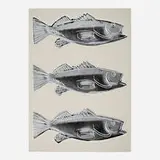 Fish by Andy Warhol, 1983, screenprint in colors on wallpaper, sold Aug 2023