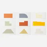 Robert Mangold, A Book of Silk Screen Prints — Multiple Panel Paintings, 1992, screenprint in colors on Fabriano Cotton