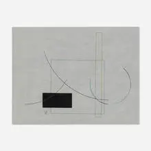 Dwinell Grant, Geometric Composition, 1941, collage and colored pencil on paper