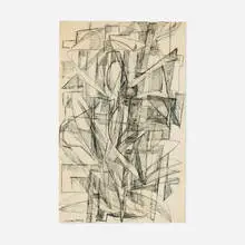 Untitled by Hilla Rebay, ink on paper, sold Jul 2023