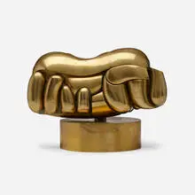 Romeo e Giulietta by Miguel Berrocal, 1966-67, brass, sold Jul 2023