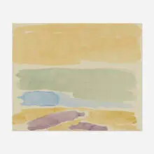Seascape by James Lechay, watercolor on paper, sold Jul 2023