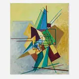 Joseph Meierhans, Abstract Composition, oil on Masonite