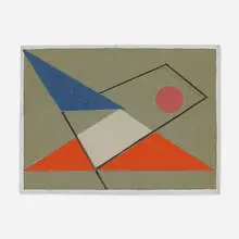 Josef Zenk, Abstract Composition, 1954, mixed media collage on paper