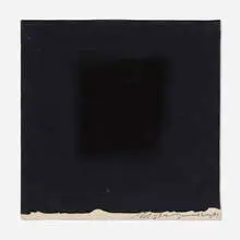 Square by Adja Yunkers, screenprint and collage on canvas, sold Jul 2023