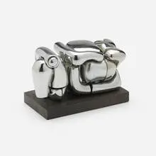 Mini Maria by Miguel Ortiz Berrocal, 1968-1969, nickel-plated Zamak, moonstone, acrylic, sold Jul 2023